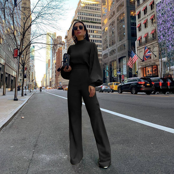 Jumpsuit Casual para Mujer con Cuello Alto y Espalda Descubierta