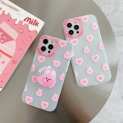 Funda para Celular Conejo Adorable con Soporte - Diseño Amor Cartoon - Image 2