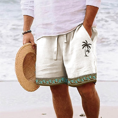 Pantalones Cortos de Playa con Estampado - Shorts Sueltos con Cordón para Hombre - Image 16