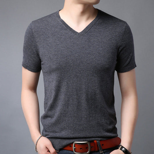 Camiseta de Lana Manga Corta para Hombre - Primavera - Image 7