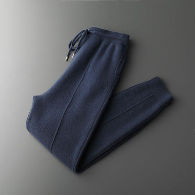 Pantalones de Lana Tejidos con Puño Cálido para Hombre - Casual Ejecutivo Primavera Otoño - Image 7
