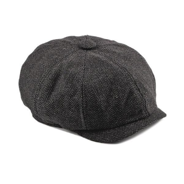 Boina Octagonal a Cuadros para Hombre - Estilo Retro Vintage - Image 5