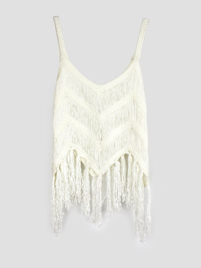 Suéter Tejido para Mujer con Detalles Calados y Borlas - Image 23