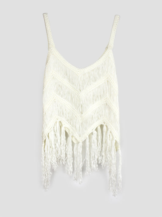 Suéter Tejido para Mujer con Detalles Calados y Borlas - Image 23