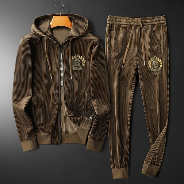 Conjunto de Sudadera con Capucha y Pantalón Jogger para Hombre - Estilo Casual Otoño Invierno