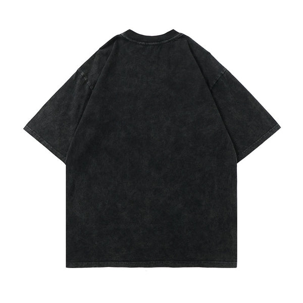 Camiseta Retro Americana de Cuello Redondo para Hombre