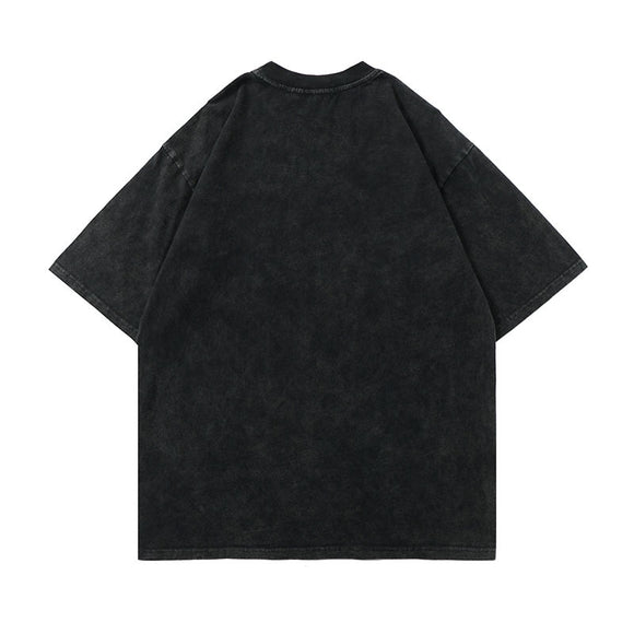 Camiseta Retro Americana de Cuello Redondo para Hombre