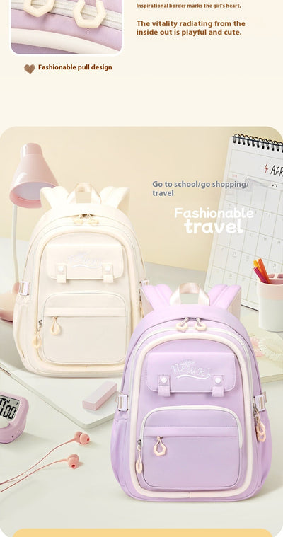 Mochila Escolar Impermeable de Gran Capacidad y Múltiples Compartimentos para Niñas - Image 15