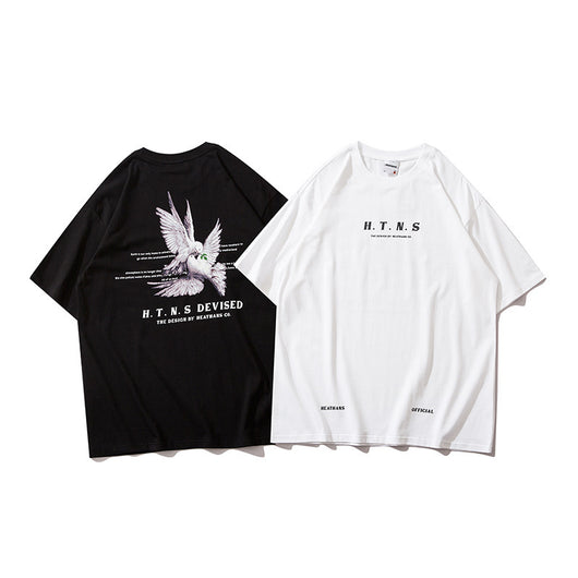 Camiseta Holgada con Estampado de Paloma para Hombre y Mujer - Image 2