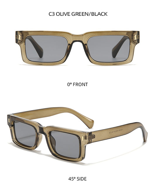 Gafas de Sol Retro Rectangulares Vintage para Hombre - Image 11