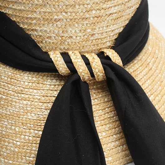 Sombrero de Paja para Mujer con Lazo y Cúpula - Estilo Verano - Image 6