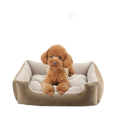 Cama Calmante Cuadrada para Perros y Gatos Medianos - Sofá Plush Acogedor