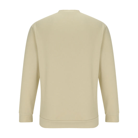 Camiseta Henley Suelta de Algodón Texturizado Manga Larga - Image 36