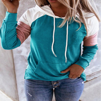 Sudadera Hoodie Suelta con Capucha - Diseño Bicolor Casual - Image 16