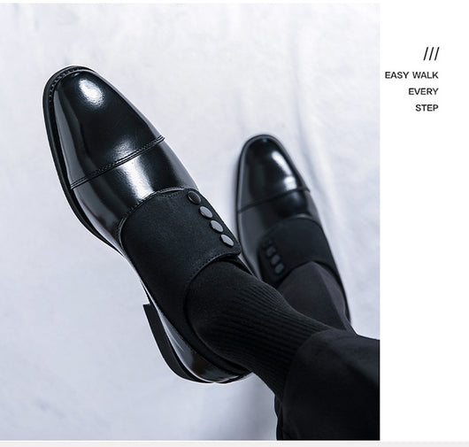 Zapatos de Cuero Slip-On con Punta Redondeada para Hombre - Image 11
