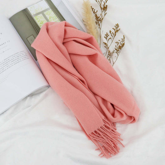 Bufanda de Lana Premium Gruesa para Invierno - Colores Sólidos Versátiles - Image 17