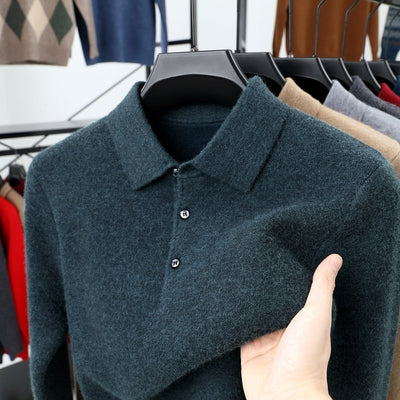 Polo Cuello Vuelto de Punto Manga Larga para Hombre - Image 22
