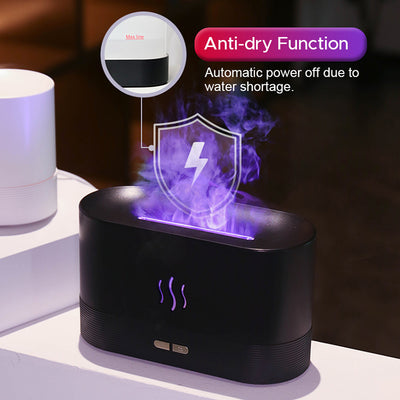 Difusor Ultrasónico con Efecto Llama LED RGB y Aromaterapia - Image 6