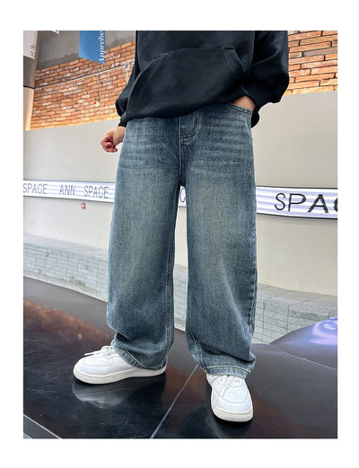 Jeans Rectos Sueltos para Hombre - Diseño Clásico Versátil - Image 14