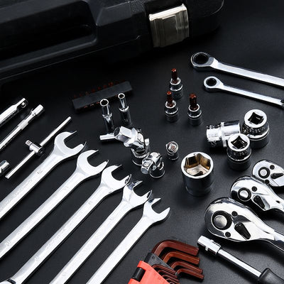 Kit de Herramientas Multifuncional para Reparación Automotriz con Llaves de Tubo