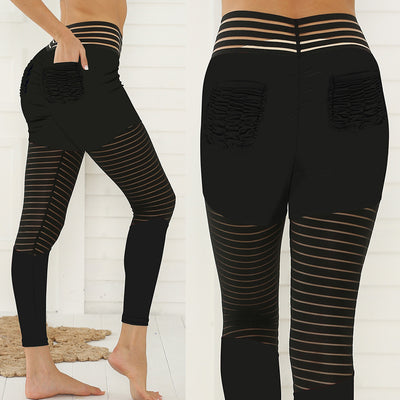 Pantalones Yoga Melocotón con Bolsillos y Detalles de Encaje - Image 15