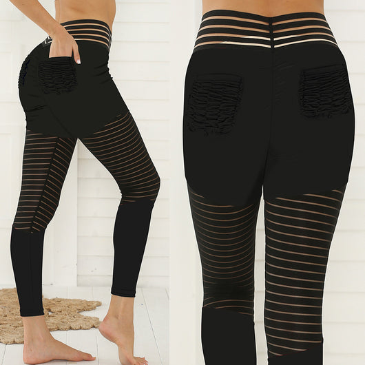 Pantalones Yoga Melocotón con Bolsillos y Detalles de Encaje - Image 15