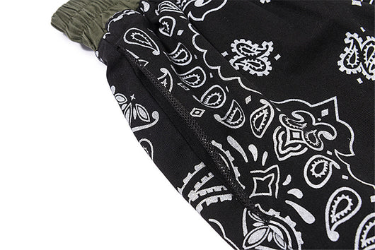 Shorts Casuales Patchwork Flor de Marañón para Hombre - Image 12