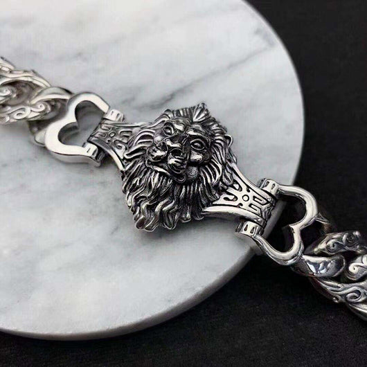 Pulsera de Plata Tailandesa para Hombre con Patrón Agresivo - Image 6