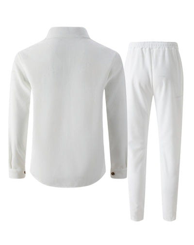 Conjunto de Dos Piezas: Cardigan y Pantalón Acanalado de Manga Larga - Image 13