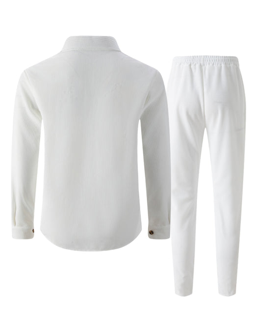 Conjunto de Dos Piezas: Cardigan y Pantalón Acanalado de Manga Larga - Image 13