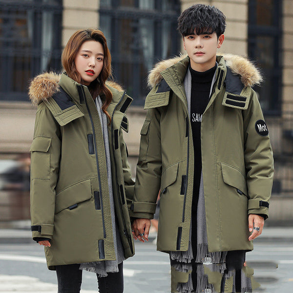 Chaqueta Acolchada de Plumón para Parejas - Corte Medio Invierno