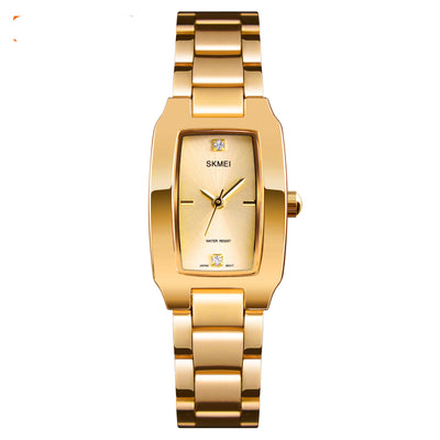 Reloj Elegante para Mujer con Diamantes y Correa de Acero Dorado - Image 5