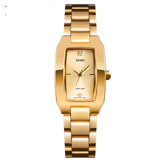 Reloj Elegante para Mujer con Diamantes y Correa de Acero Dorado - Image 5