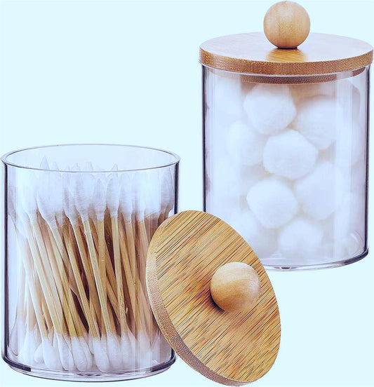 Organizador de Bastoncillos de Algodón Acrílico Portátil Redondo - Image 2
