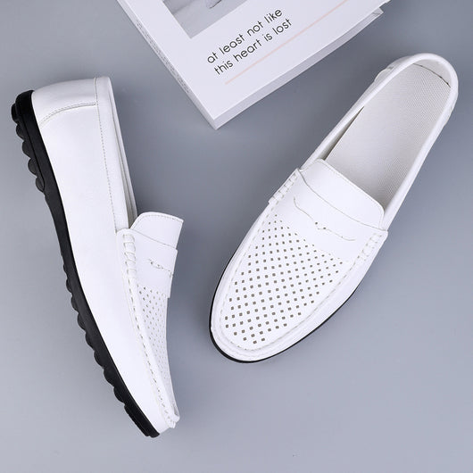 Mocasines Hombre Cuero Microfiber con Diseño Calado - Image 3