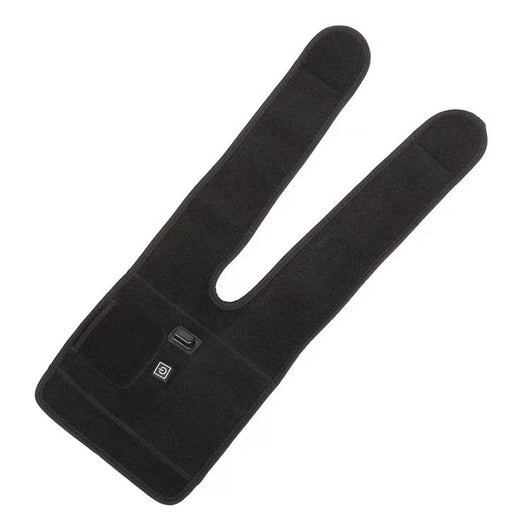 Black electric heating knee pad with power and temperature controls, designed for warmth and physical therapy. - Image 5