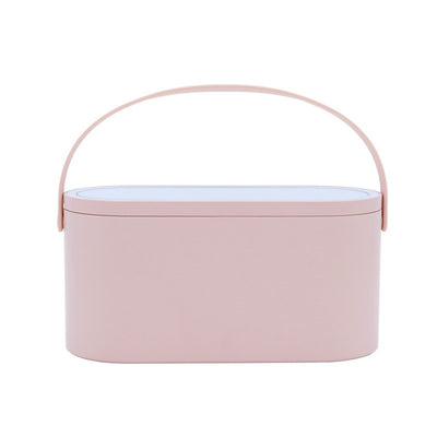 Espejo de Maquillaje Portátil con Almacenamiento LED y Luz Integrada - Image 5