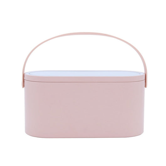 Espejo de Maquillaje Portátil con Almacenamiento LED y Luz Integrada - Image 5