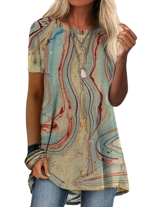 Playera Estampado Graffiti para Mujer - Cuello Redondo Manga Corta - Image 13