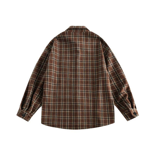 Camisa Vintage Japonesa Gruesa para Hombre - Image 5