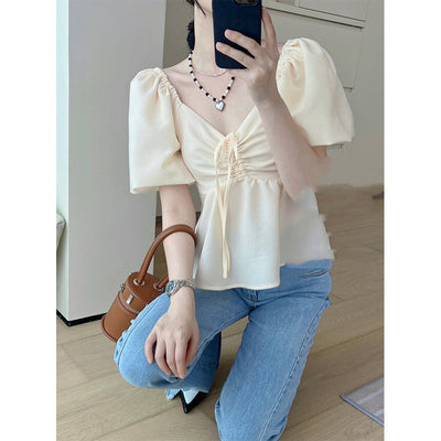 Blusa Ajustada con Cuello Cuadrado y Cintura Marcada - Image 7