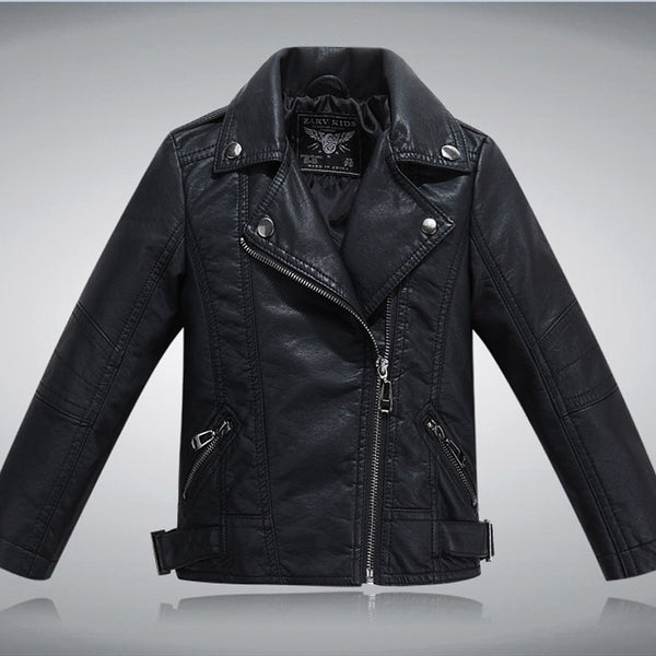 Chaqueta de Cuero PU con Solapa para Niños - Estilo Fashion - Image 2