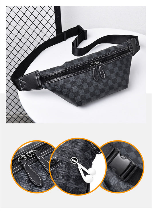 Bolsa Cruzada Cuadriculada para Hombre - Messenger Multiusos con Diseño Moderno - Image 13