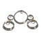Stainless Steel Male Lock Five Piece Set Womens oval