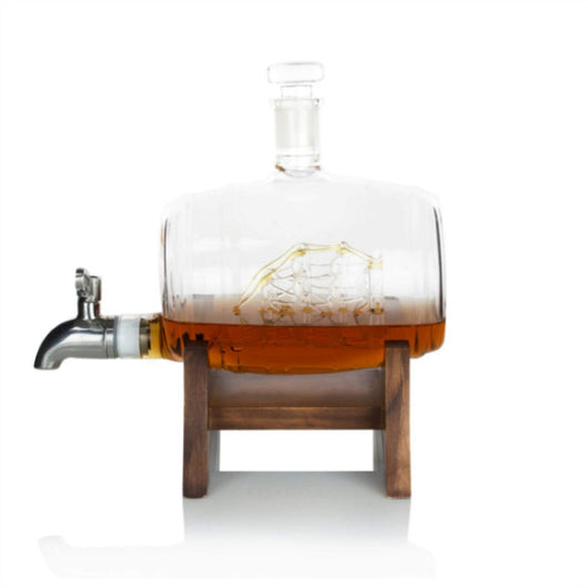 Decantador de Vidrio 1000ml con Grifo - Barril de Vino Artesanal Buen Viaje - Image 6