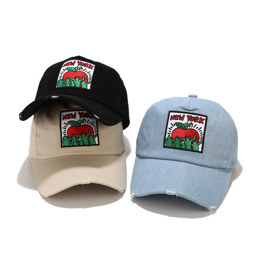 Gorra de Béisbol Retro con Parche Bordado y Agujeros de Ventilación
