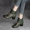 Sandalias Mujer Piel Tacón Medio Chunky Cordones Punta Redonda