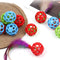 Juguete Pelota Hueca Resistente para Perros y Gatos - Caucho TPR Bicolor