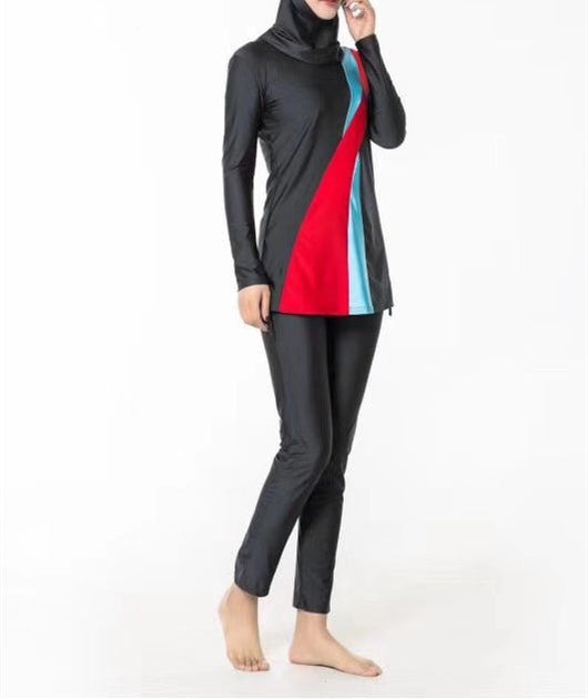 Traje de Baño de Nailon de Color Sólido para Mujer