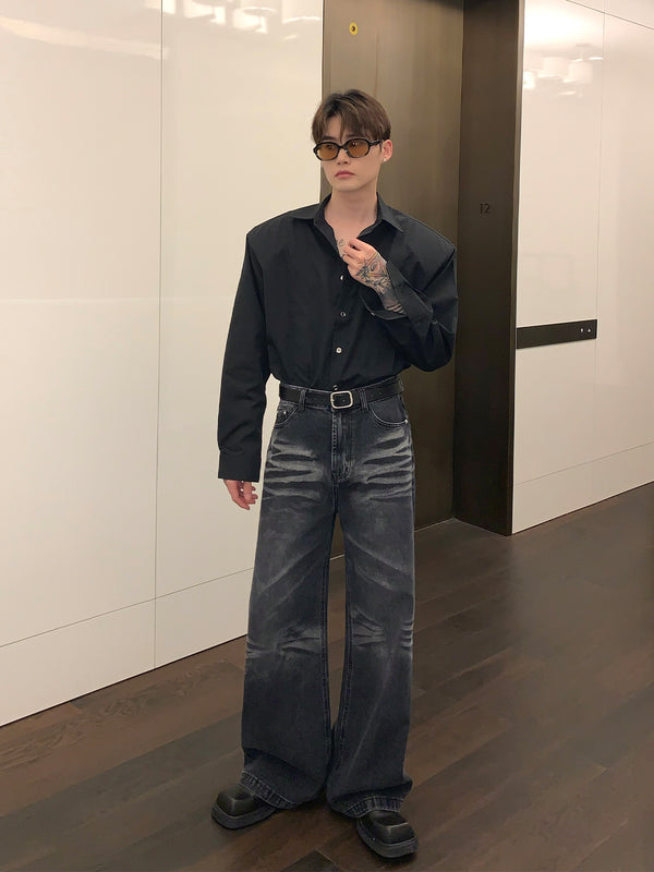 Jeans Rectos Vintage Peso Pesado - Casual